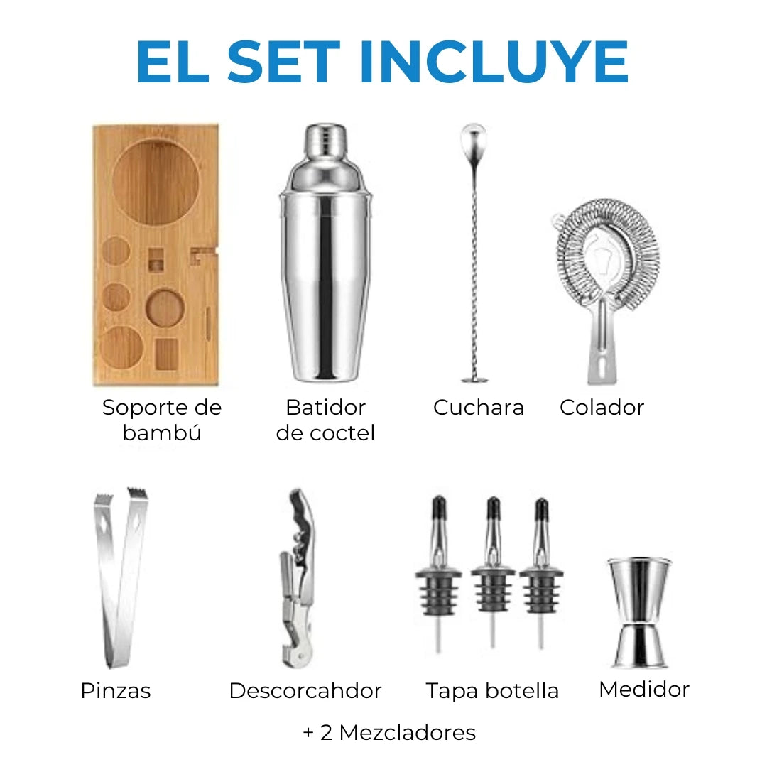 SET COCTELERÍA SHAKEPRO® + ENVÍO GRATIS